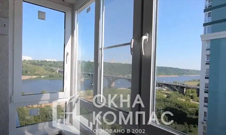 Фото объекта Остекление Г-образного балкона в Нижнем Новгороде.